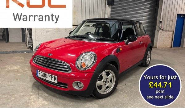 SOLD – 2008 (08) MINI Hatch One in Chili red with 86k miles